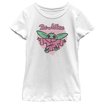 Girl's Star Wars: The Mandalorian Valentine's Day The Child Be Mine Sketch Graphic T-Shirt 