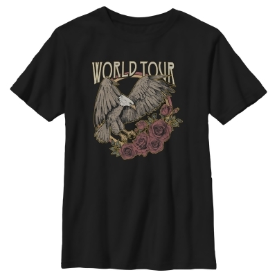 Boy's Lost Gods World Tour Eagle and Roses Graphic T-Shirt 