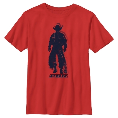 Boy's Professional Bull Riders Distressed Cowboy Silhouette Graphic T-Shirt 