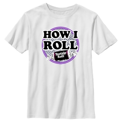 Boy's Tootsie Roll How I Roll Slogan Graphic T-Shirt 