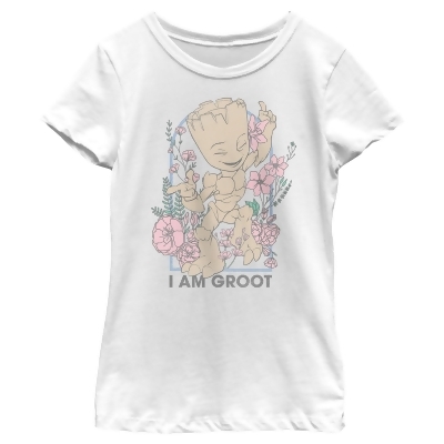 Girl's Guardians of the Galaxy Floral I Am Groot Graphic T-Shirt 