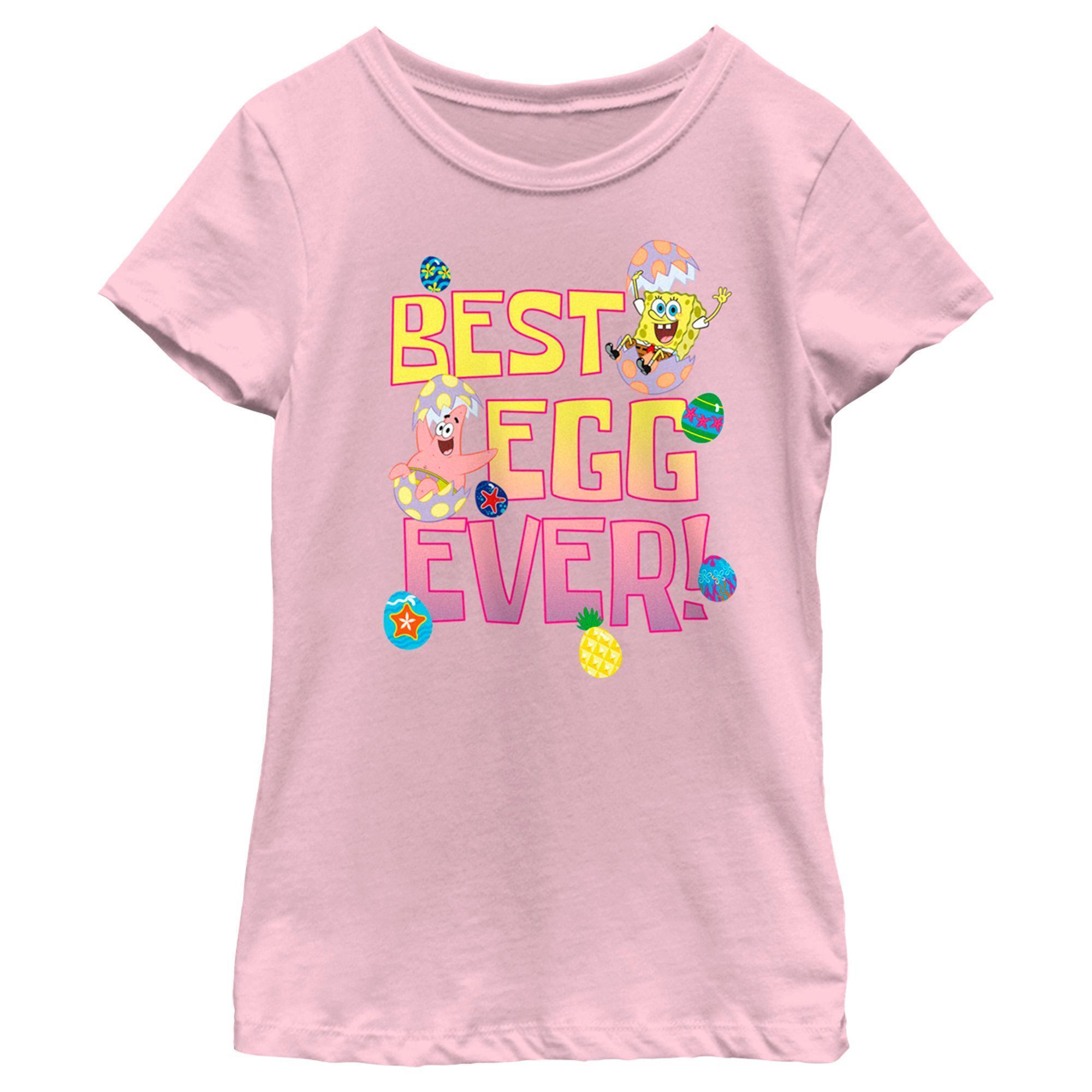 Girl's SpongeBob SquarePants Easter Best Egg Ever Friends Graphic T-Shirt