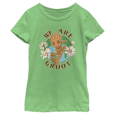 Girl's Guardians of the Galaxy Earth Day We Are Groot Graphic T-Shirt 