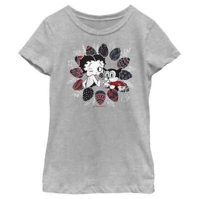 Girl's Betty Boop Easter Egg Frame Graphic T-Shirt 