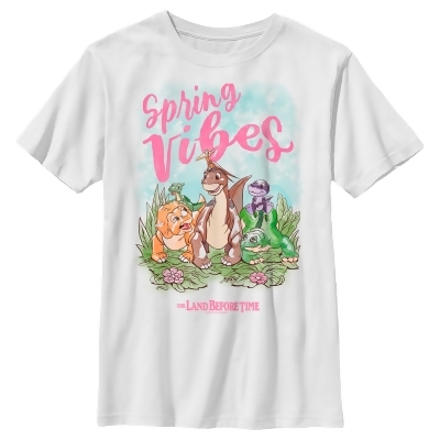 Boy's The Land Before Time Spring Vibes Littlefoot and Friends Graphic T-Shirt 