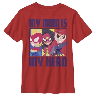 Boy's Marvel My Mom Is My Hero Cartoon Heroes Graphic T-Shirt 
