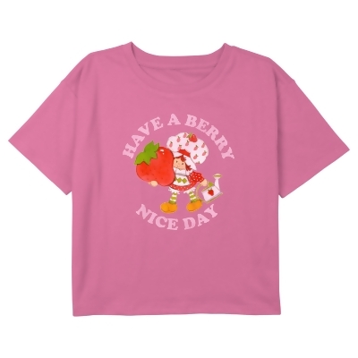 Girl's Strawberry Shortcake Distressed Have a Berry Nice Day Graphic T-Shirt 