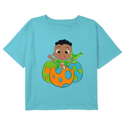 Girl's Cocomelon Cody and Dinosaur Eggs Graphic T-Shirt 
