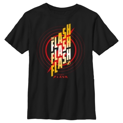 Boy's The Flash Triple Gold Logo Graphic T-Shirt 