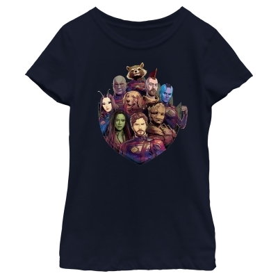 Girl's Guardians of the Galaxy Vol. 3 Group Badge Graphic T-Shirt 