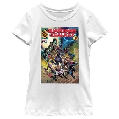 Girl's Guardians of the Galaxy Vol. 3 Action Comic Book Poster Graphic T-Shirt 