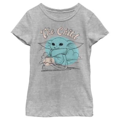 Girl's Star Wars: The Mandalorian The Child Simple Sketch Graphic T-Shirt 