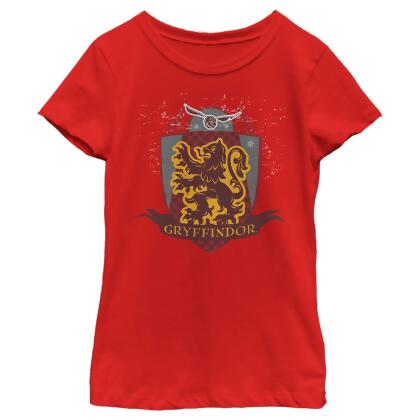 Girl's Harry Potter Gryffindor Quidditch Coat of Arms Graphic T-Shirt