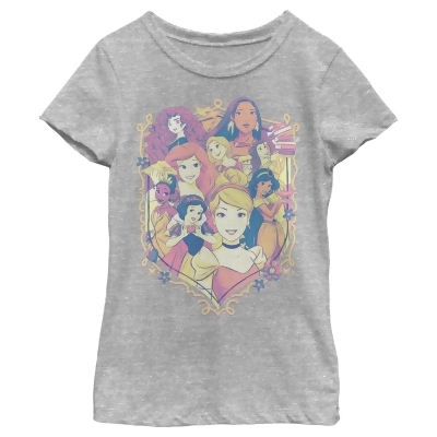 Girl's Disney Collage Emblem Graphic T-Shirt 