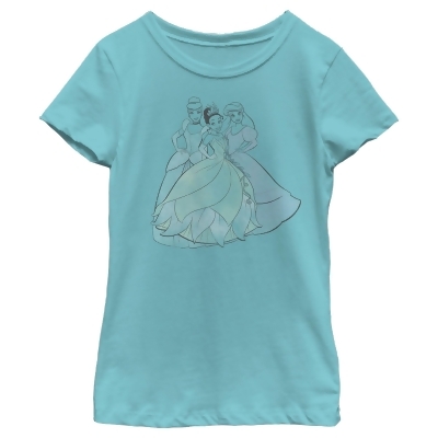 Girl's Disney Princesses Coloring Book Graphic T-Shirt 