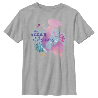 Boy's The Little Mermaid Ariel Silhouette An Ocean of Dreams Graphic T-Shirt 