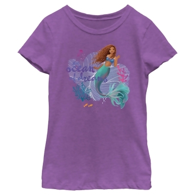 Girl's The Little Mermaid Ariel an Ocean of Dreams Scene Graphic T-Shirt 