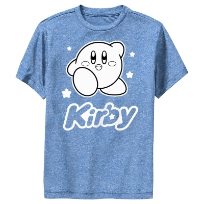 Boy's Nintendo Kirby Black and White Portrait Performance T-Shirt 