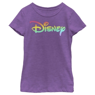 Girl's Disney Rainbow Logo Graphic T-Shirt 