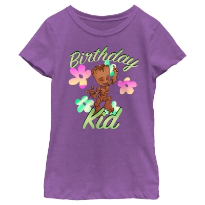Girl's Guardians of the Galaxy Birthday Kid Groot Graphic T-Shirt 