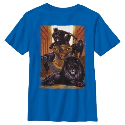 Boy's Marvel Black Panther Big Cats Poster Graphic T-Shirt 