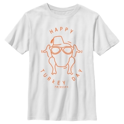 Boy's Friends Happy Turkey Day Icon Graphic T-Shirt 