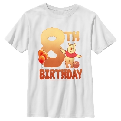 Boy's Winnie the Pooh 8th Birthday Pooh Bear Graphic T-Shirt 