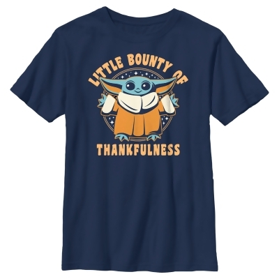 Boy's Star Wars: The Mandalorian Grogu Little Bounty of Thankfulness Graphic T-Shirt 