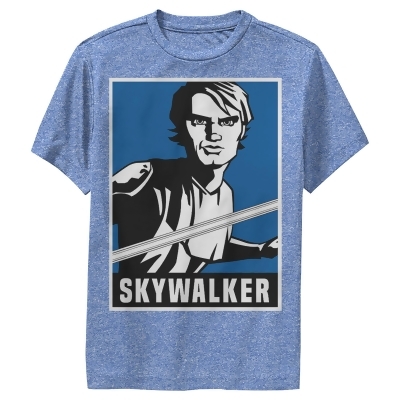 Boy's Star Wars: The Clone Wars Luke Skywalker Poster Performance T-Shirt 