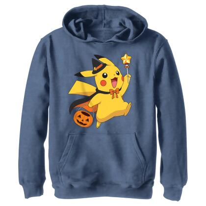 Boy's Pokemon Halloween Pikachu Wizard Pullover Hoodie