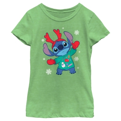 Girl's Lilo & Stitch Christmas Outfit Stitch Graphic T-Shirt 