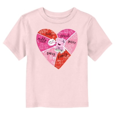 Toddler's Peppa Pig Things That Fill My Heart Doodles Graphic T-Shirt 