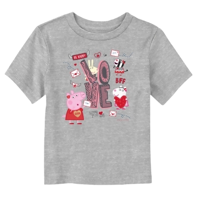 Toddler's Peppa Pig Friends Love Letters Graphic T-Shirt 