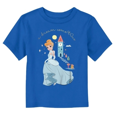 Toddler's Cinderella Dream Come True Quote Graphic T-Shirt 