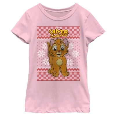 Girl's Oliver & Company Christmas Oliver Graphic T-Shirt 