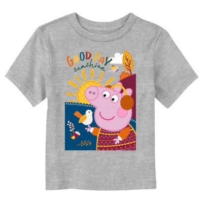 Toddler's Peppa Pig Good Day Sunshine Embroidery Graphic T-Shirt 