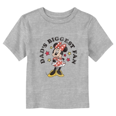 Toddler's Minnie Mouse Dad's Biggest Fan Minnie Graphic T-Shirt 