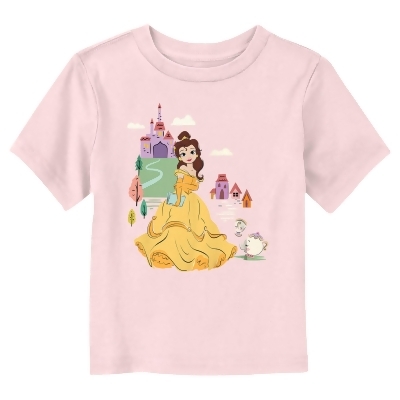 Toddler's Beauty and the Beast Cartoon Belle and Friends Graphic T-Shirt 