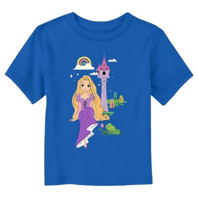 Toddler's Disney Rapunzel and Pascal Tower Graphic T-Shirt 