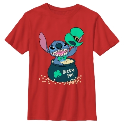 Boy's Lilo & Stitch Lucky Me Leprechaun Stitch Graphic T-Shirt 