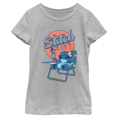 Girl's Lilo & Stitch Orange Juice Stitch Graphic T-Shirt 
