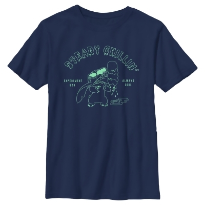 Boy's Lilo & Stitch Steady Chillin' Outlines Graphic T-Shirt 