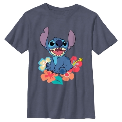 Boy's Lilo & Stitch Tropical Happy Stitch Graphic T-Shirt 