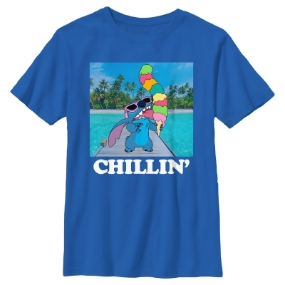 Boy's Lilo & Stitch Ice Cream Lover Chillin' Graphic T-Shirt 