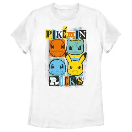 Women's Pokemon Starters Rocks Graphic T-Shirt 