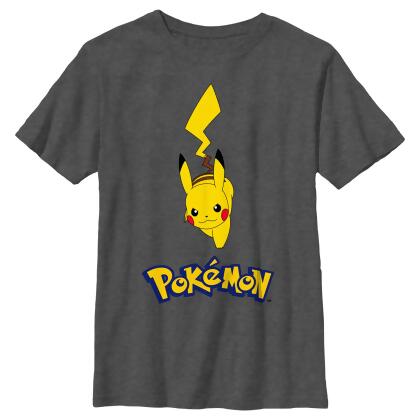 Boy's Pokemon Logo Running Pikachu Graphic T-Shirt