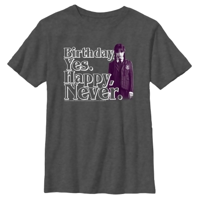 Boy's Wednesday Birthday Yes, Happy Never Graphic T-Shirt 