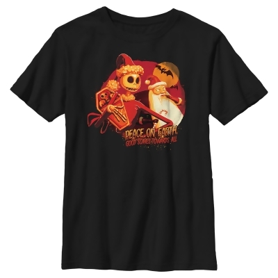 Boy's The Nightmare Before Christmas Jack Good Scares Towards All Graphic T-Shirt 