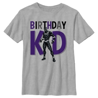 Boy's Marvel Birthday Kid Black Panther Graphic T-Shirt 