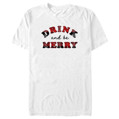 Men's Lost Gods Drink and Be Marry Plaid Graphic T-Shirt 